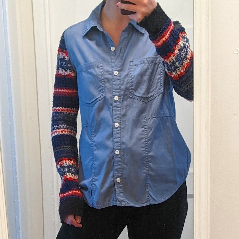 We the Free knit-sleeve jacket